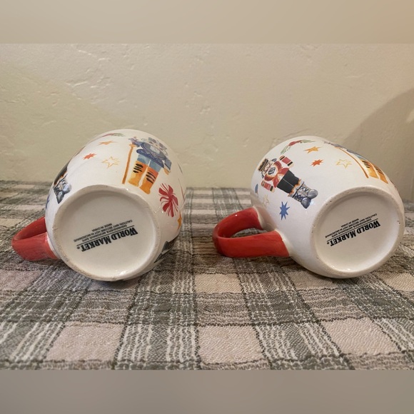 Set of Two World Market Watercolor Holiday Nutcracker Mugs - Picture 10 of 14